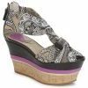 Etro 3467 Sandales et Nu-pieds Couleur Gris / Noir / Violet