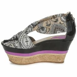 Etro 3467 Sandales et Nu-pieds Couleur Gris / Noir / Violet -Etro Soldes Magasin 134088 500 D