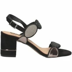 Exé Shoes Exe' PENNY-610 Sandales Femme NOIR ARGENT Sandales et Nu-pieds Couleur Multicolore