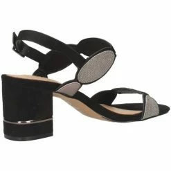 Exé Shoes Exe' PENNY-610 Sandales Femme NOIR ARGENT Sandales et Nu-pieds Couleur Multicolore -Etro Soldes Magasin 19706966 500 D