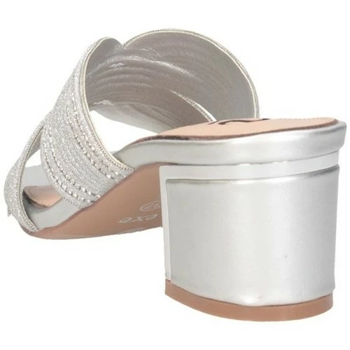 Exé Shoes Exe' ISABEL590 Chaussons Femme Mules / Sabots Couleur Argenté 5 Exé Shoes Exe' ISABEL590 Chaussons Femme Mules / Sabots Couleur Argenté – Image 3