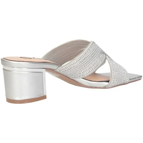 Exé Shoes Exe' ISABEL590 Chaussons Femme Mules / Sabots Couleur Argenté 7 Exé Shoes Exe' ISABEL590 Chaussons Femme Mules / Sabots Couleur Argenté – Image 5