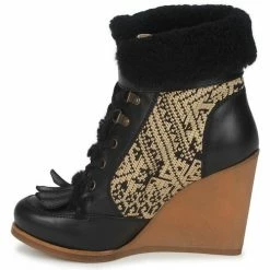 Etro DENISE Bottines / Boots Couleur Noir / Beige -Etro Soldes Magasin 244087 500 D