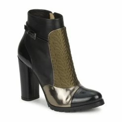 Etro FEDRA Bottines / Boots Couleur Noir/Kaki/Argent